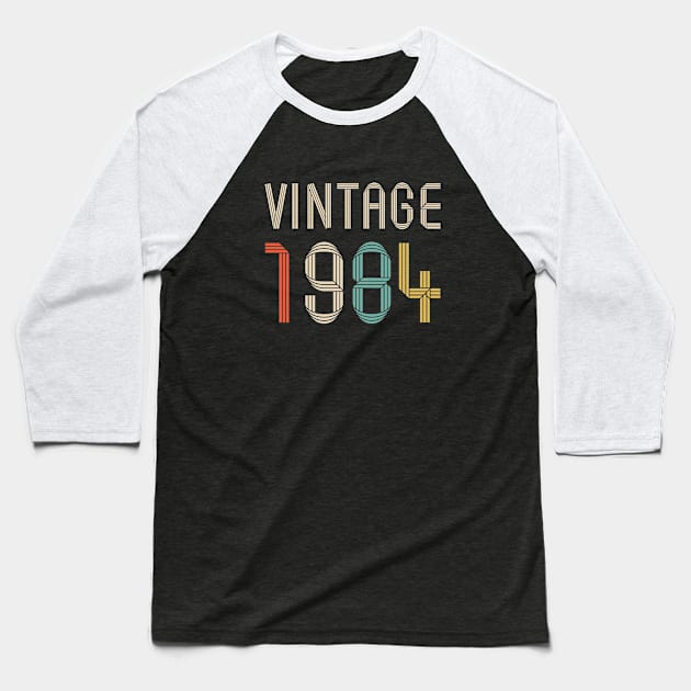 Vintage 1984 38 years old birthday Baseball T-Shirt by hoopoe